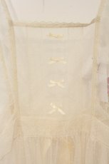 画像2: m petit by misako / ドットチュールエプロン L アイボリー O-26-06-27-037-LO-OP-OW-OS (2)