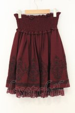 画像4: axes femme / 刺繍ハイウエストスカート M ワイン O-26-06-27-004-AX-SK-IG-OS (4)