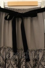 画像2: axes femme / フロッキープリントロングスカート M チャコール O-26-06-27-065-AX-SK-OW-OS (2)