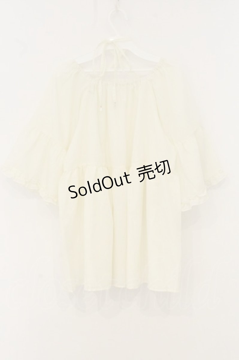 画像3: axes femme / コットン風ポンチョチュニック F アイボリー O-26-06-27-068-AX-TO-OW-ZI (3)