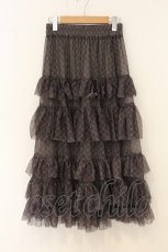 画像1: axes femme / ペチ付きフリルチュールスカート F ワイン O-26-06-27-069-AX-SK-OW-OS (1)