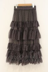 画像3: axes femme / ペチ付きフリルチュールスカート F ワイン O-26-06-27-069-AX-SK-OW-OS (3)