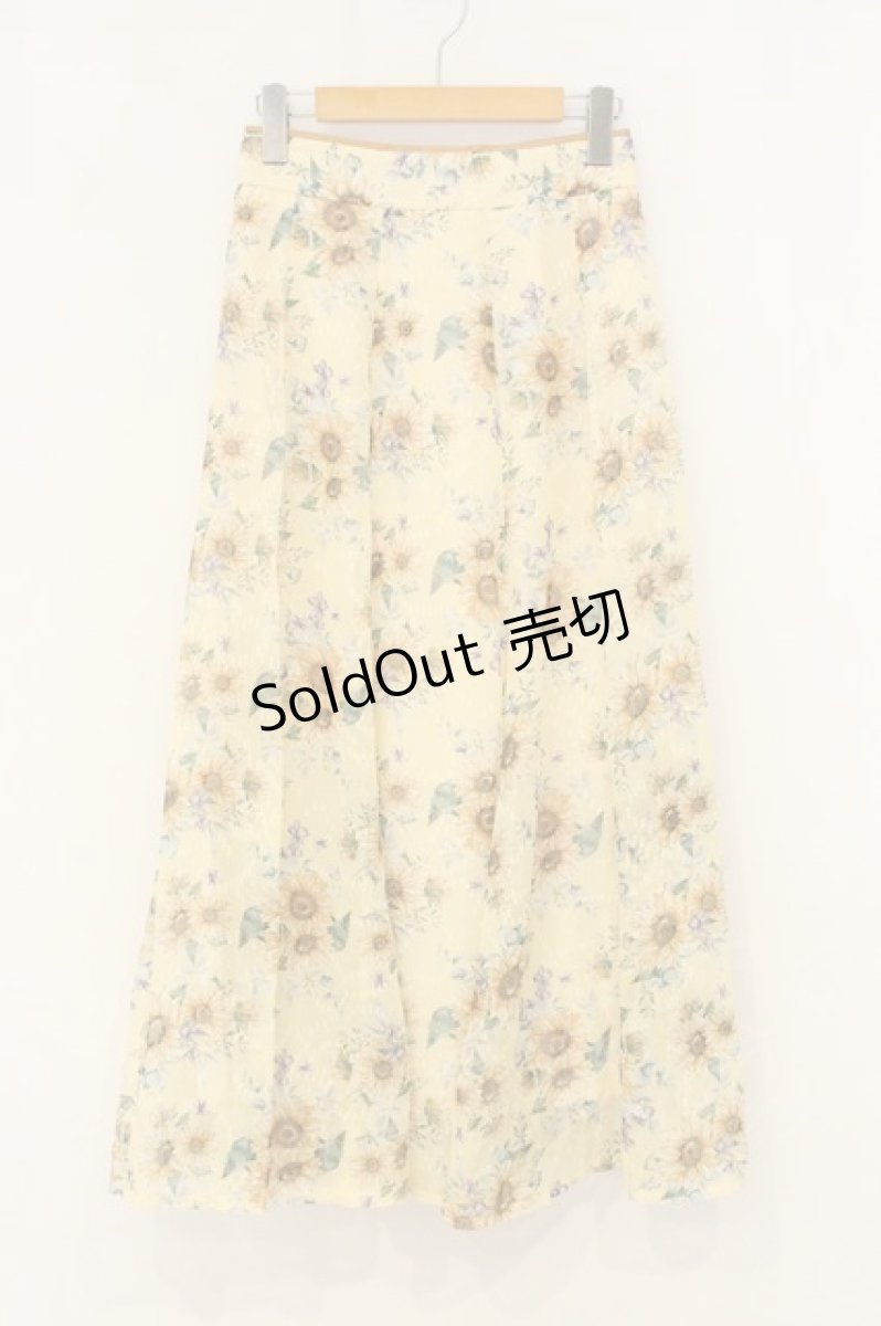 画像1: axes femme / ひまわり柄ロングスカート F イエロー O-26-06-27-079-AX-SK-OW-OS (1)