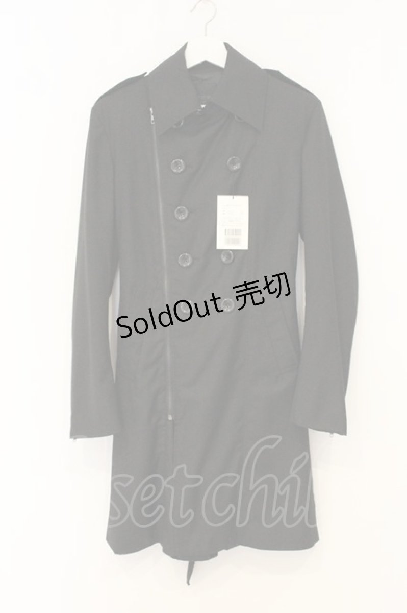 画像1: BPN FOR MEN / 変形襟ダブルボタンコート M ブラック O-26-06-27-012-GO-CO-IG-ZI (1)