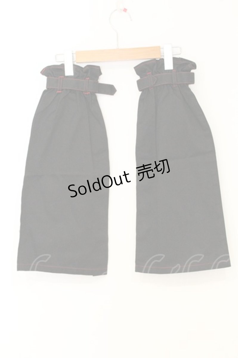 画像4: Deorart / スカルプリントレッグカバー  ブラック×レッド O-26-06-27-013-PU-ZA-IG-OS (4)