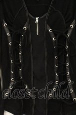 画像2: Ozz Croce / レースアップニットソー  ブラック O-26-06-27-022-OO-TO-IG-OS (2)