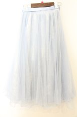 画像2: axes femme POETIQUE / リボン付レース×チュールスカート M サックス O-26-06-28-009-AX-SK-OW-OS (2)