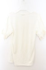 画像2: axes femme / 胸元ビジュー袖レースプルオーバー M キナリ O-26-06-28-024-AX-TO-OW-OS (2)
