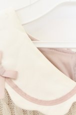 画像2: axes femme POETIQUE / フロント刺繍長袖ワンピ M キナリ×ピンク O-26-06-28-025-AX-OP-OW-OS (2)