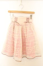 画像1: axes femme POETIQUE / メッセージ刺繍スカート M ピンク O-26-06-28-037-AX-SK-OW-OS (1)