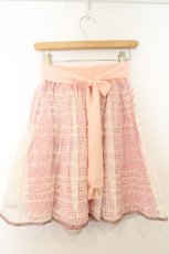画像2: axes femme POETIQUE / メッセージ刺繍スカート M ピンク O-26-06-28-037-AX-SK-OW-OS (2)