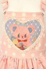 画像2: Chemical Romance / Sweetheart Doll Machine - Sweet Lolita Printed Salopette（スウィートハート ドールマシーン スウィートロリータプリントサロペット） L ピンク O-26-06-29-032-LO-OP-IG-OS (2)