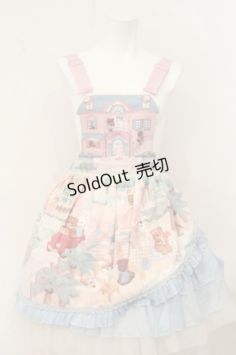 画像1: LOLITA他 / くま柄サロペット XL ピンク O-26-06-29-033-LO-OP-IG-OS (1)