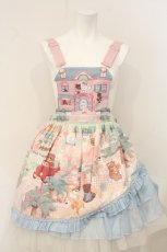 画像1: LOLITA他 / くま柄サロペット XL ピンク O-26-06-29-033-LO-OP-IG-OS (1)