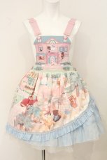 画像2: LOLITA他 / くま柄サロペット XL ピンク O-26-06-29-033-LO-OP-IG-OS (2)