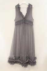 画像4: axes femme / レイヤード用チュールワンピース F ブルーグレー O-26-06-29-003-AX-OP-OW-OS (4)