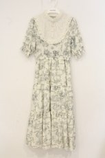画像1: m petit by misako / TT*AMトワルドジュイワンピース S シロ×グリーン系 O-26-06-29-004-LO-OP-OW-OS (1)