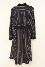 画像3: axes femme / レジメ柄シャツワンピース M ネイビー O-26-06-29-042-AX-OP-OW-OS (3)