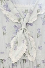 画像2: axes femme POETIQUE / フラワープリントセーラーワンピース M サックス O-26-06-29-045-AX-OP-OW-OS (2)