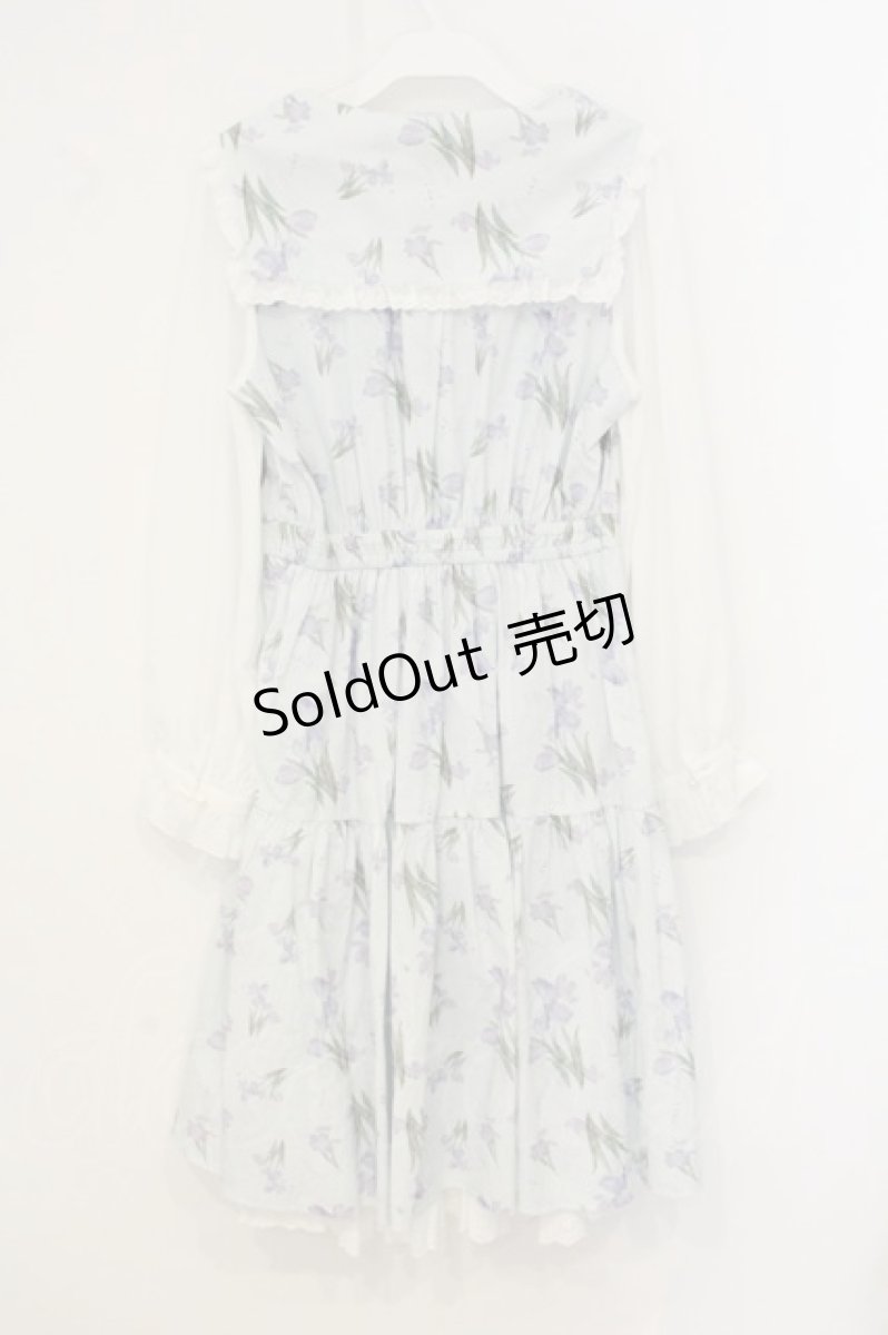 画像3: axes femme POETIQUE / フラワープリントセーラーワンピース M サックス O-26-06-29-045-AX-OP-OW-OS (3)