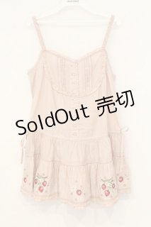 PINK HOUSE / いちご刺繍キャミソールチュニック ピンク O-26-06-29