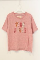 画像1: PINK HOUSE / パッチワーク刺繍ロゴTシャツ  ピンク O-26-06-29-051-LO-TS-IG-OS (1)