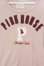 画像2: PINK HOUSE / Pロゴ うさぎ刺繍Tシャツ 3(M) ピンク O-26-06-29-052-LO-TS-IG-OS (2)