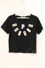 画像1: PINK HOUSE / セーラー襟プリントネームタグTシャツ 3(M) クロ O-26-06-29-053-LO-TS-IG-OS (1)