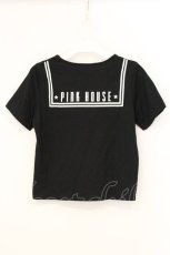 画像3: PINK HOUSE / セーラー襟プリントネームタグTシャツ 3(M) クロ O-26-06-29-053-LO-TS-IG-OS (3)