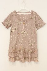画像1: PINK HOUSE / すずらんプリントカットチュニック  ピンク O-26-06-29-056-LO-TO-IG-OS (1)