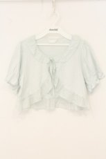 画像1: PINK HOUSE / ドビーフリルボレロ  サックス O-26-06-29-057-LO-TO-IG-OS (1)