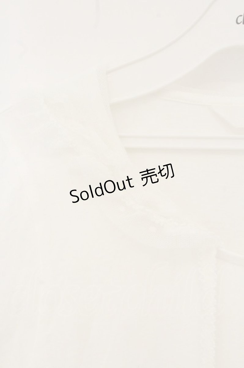 画像2: PINK HOUSE / チュールセーラー襟Tシャツ 3(M) シロ O-26-06-29-060-LO-TO-IG-OS (2)