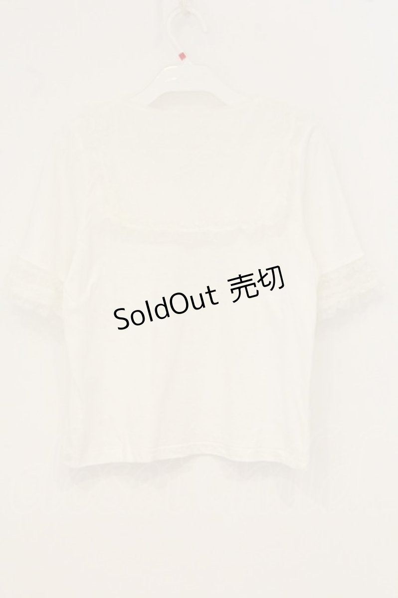 画像4: PINK HOUSE / チュールセーラー襟Tシャツ 3(M) シロ O-26-06-29-060-LO-TO-IG-OS (4)