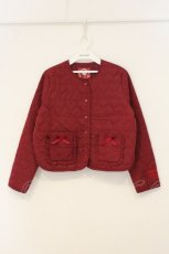 画像1: m petit by misako / キティタフタハートキルトジャケット S アカ/ハローキティ O-26-06-29-007-LO-JA-OW-OS (1)