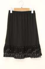 画像1: axes femme / はしごレース使いペチスカート  クロ O-26-06-29-070-AX-SK-IG-OS (1)