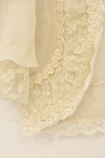 画像2: axes femme / レース切り替えシフォンボレロ M キナリ O-26-06-29-073-AX-TO-OW-OS (2)