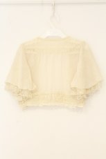 画像3: axes femme / レース切り替えシフォンボレロ M キナリ O-26-06-29-073-AX-TO-OW-OS (3)