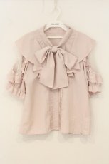 画像1: DearMyLove / ショルダーレースモテフリルボウタイブラウス 3L ピンク O-26-06-29-074-GO-BL-OW-OS (1)