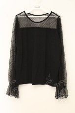 画像1: m petit by misako / NINA'Sコラボ シースルーカットソー 3L クロ O-26-06-29-079-LO-TO-OW-OS (1)