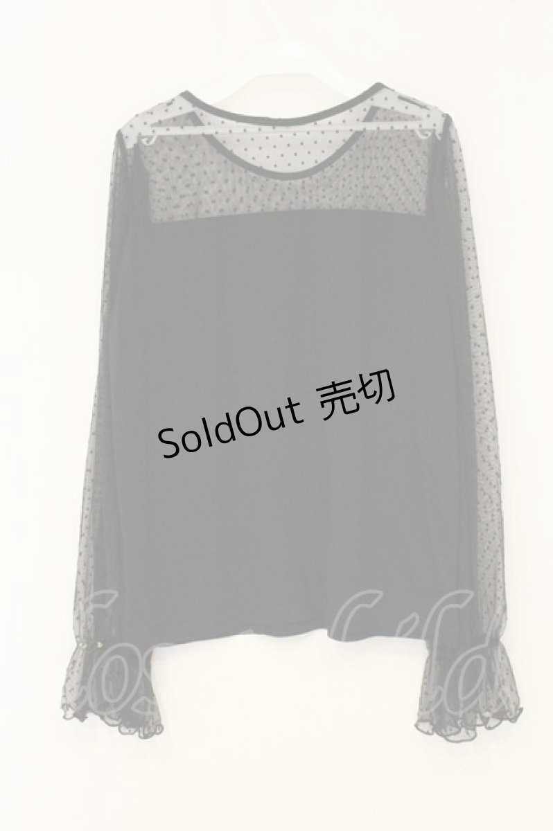 画像3: m petit by misako / NINA'Sコラボ シースルーカットソー 3L クロ O-26-06-29-079-LO-TO-OW-OS (3)