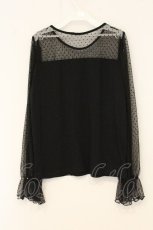 画像3: m petit by misako / NINA'Sコラボ シースルーカットソー 3L クロ O-26-06-29-079-LO-TO-OW-OS (3)