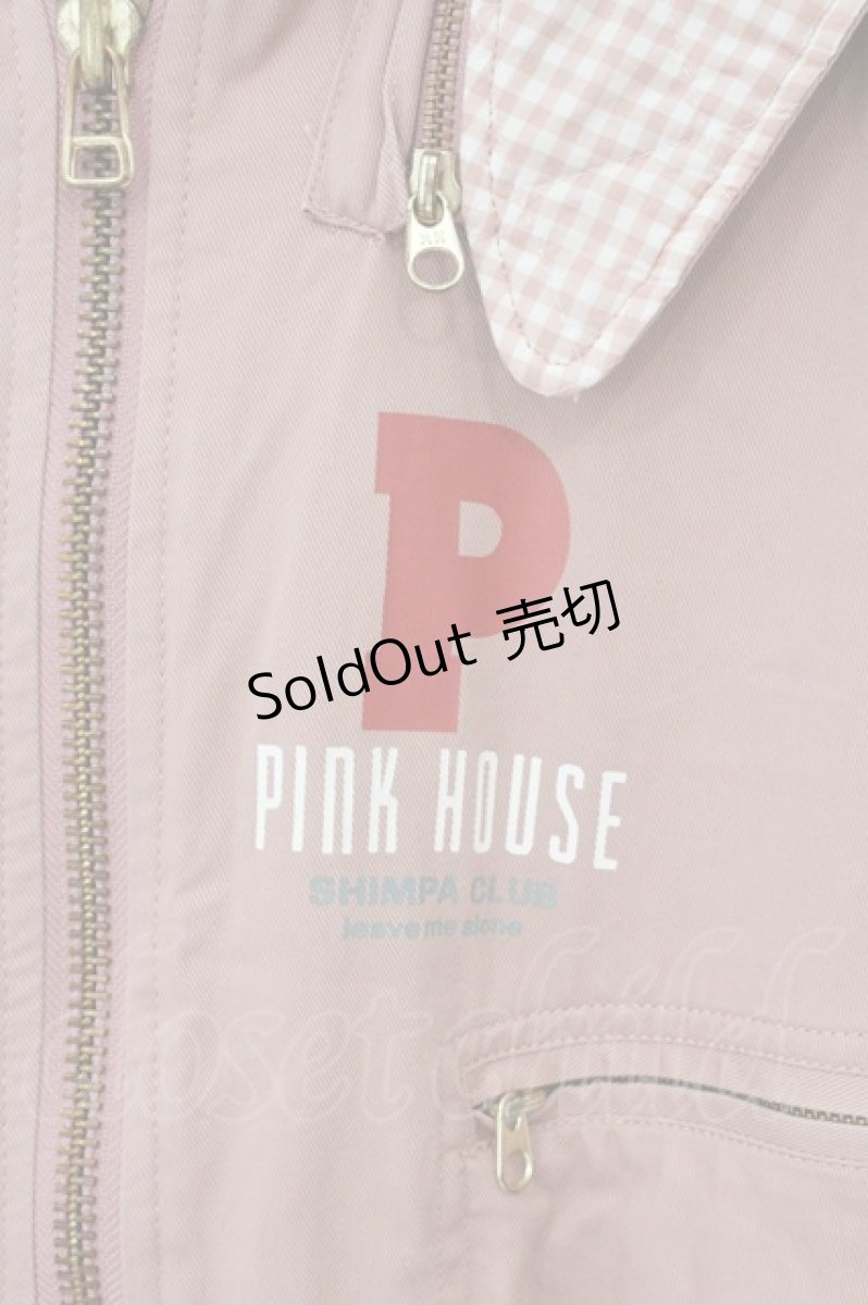 画像2: PINK HOUSE / ロゴワッペンフードブルゾン  ピンク O-26-06-29-089-LO-CO-OW-OS (2)