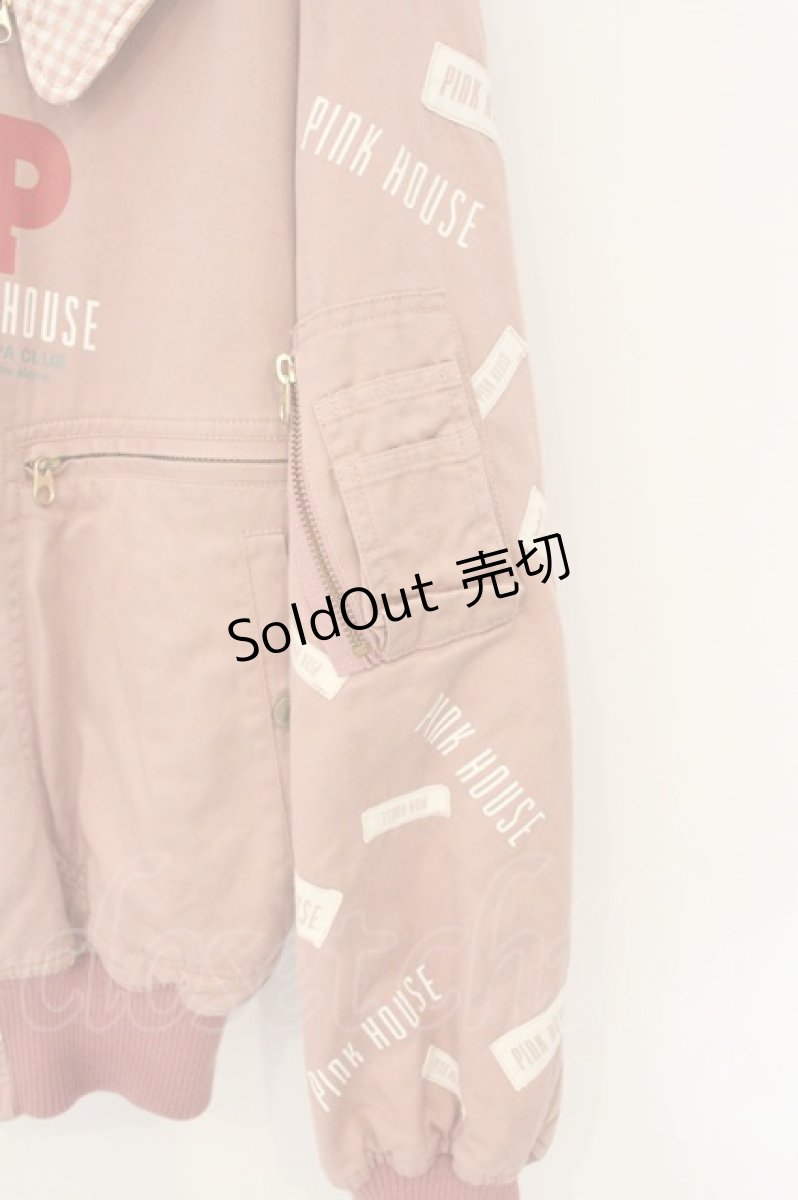 画像3: PINK HOUSE / ロゴワッペンフードブルゾン  ピンク O-26-06-29-089-LO-CO-OW-OS (3)