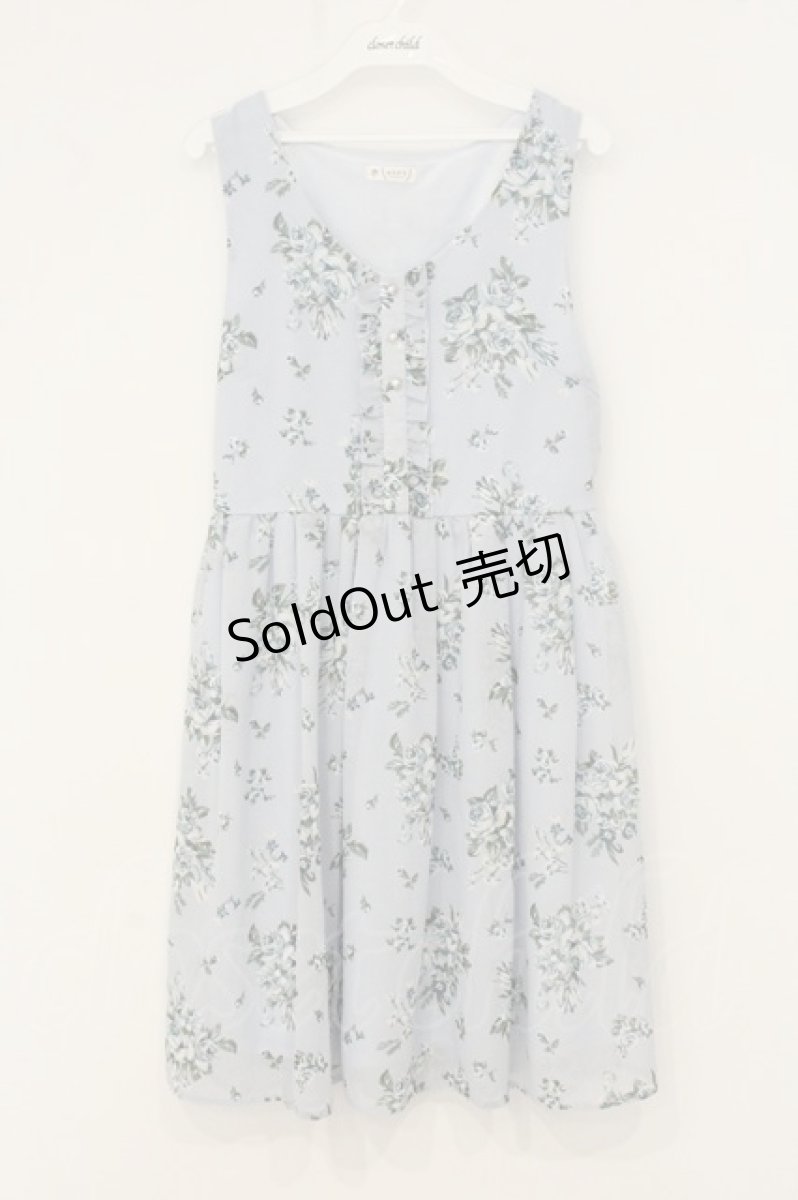 画像1: axes femme / 花柄ワンピース M サックス O-26-06-29-010-AX-OP-OW-OS (1)