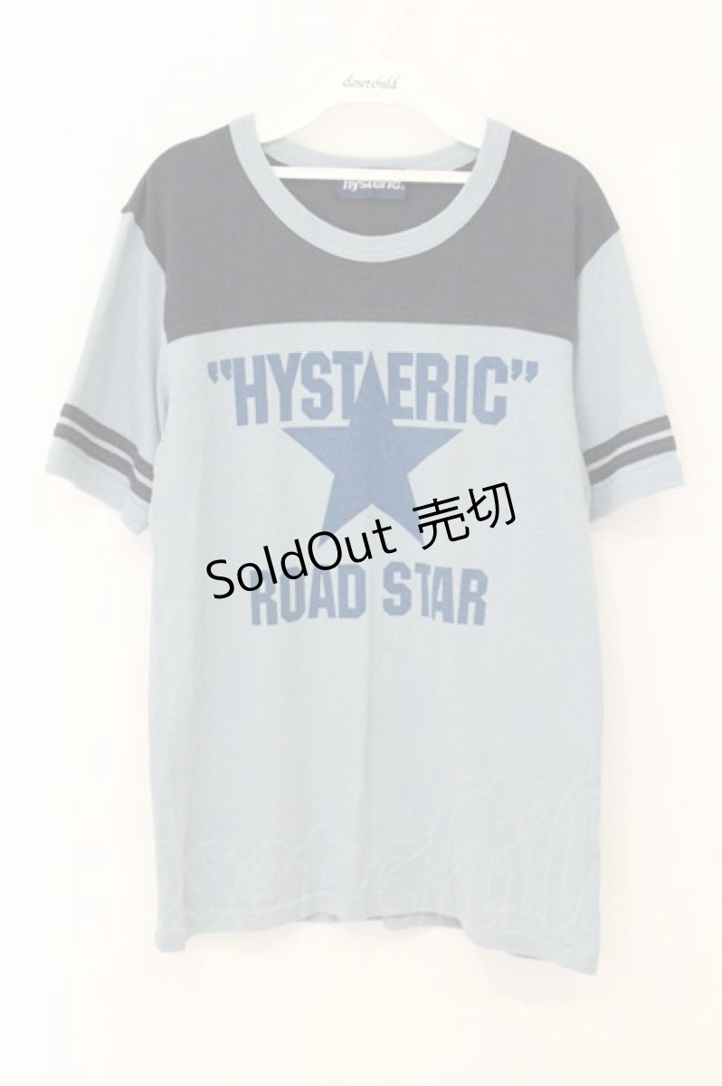 画像1: HYSTERIC GLAMOUR / ロードスターpt半袖リンガーTシャツ【旧タグ】 F ブルー O-26-06-29-093-PU-TO-OW-OS (1)