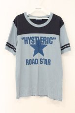 画像1: HYSTERIC GLAMOUR / ロードスターpt半袖リンガーTシャツ【旧タグ】 F ブルー O-26-06-29-093-PU-TO-OW-OS (1)