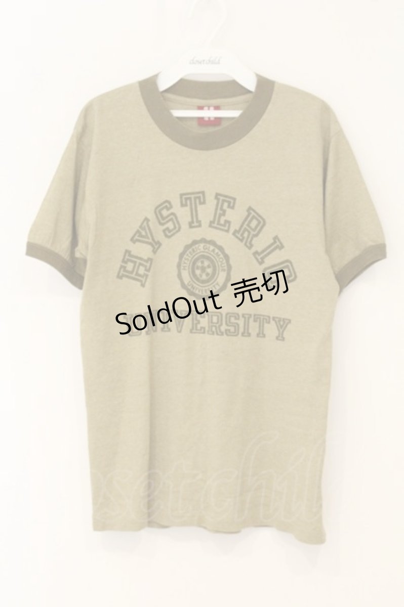 画像1: HYSTERIC GLAMOUR / カレッジロゴptTシャツ F カーキグリーン O-26-06-29-097-PU-TO-OW-OS (1)