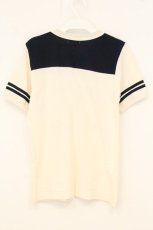 画像3: HYSTERIC GLAMOUR / 袖ラインカレッジロゴTシャツ  オフホワイト×ネイビー O-26-06-29-098-PU-TO-OW-OS (3)