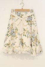 画像1: axes femme / フラワーシフォンフレアスカート M キナリ O-26-06-29-013-AX-SK-OW-OS (1)