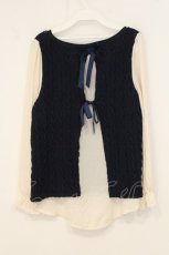 画像3: axes femme / レイヤード風ニットトップス M ネイビー O-26-06-29-014-AX-TO-OW-OS (3)